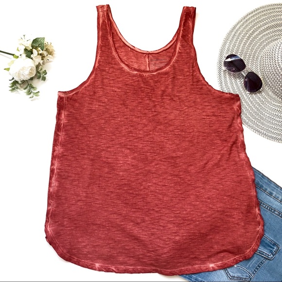 Melrose and Market Tops - SALE! Melrose and Market burnt orange/red tank top